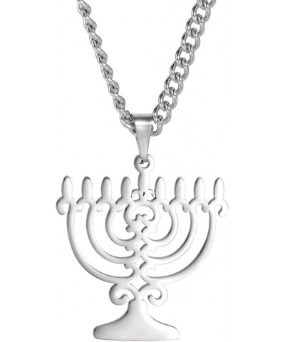 Menorah Necklace Chanukah Necklace for Women Menorah Pendant Necklace Jewish Necklace for Women Hanukkah Jewelry 9 Menorah $9...