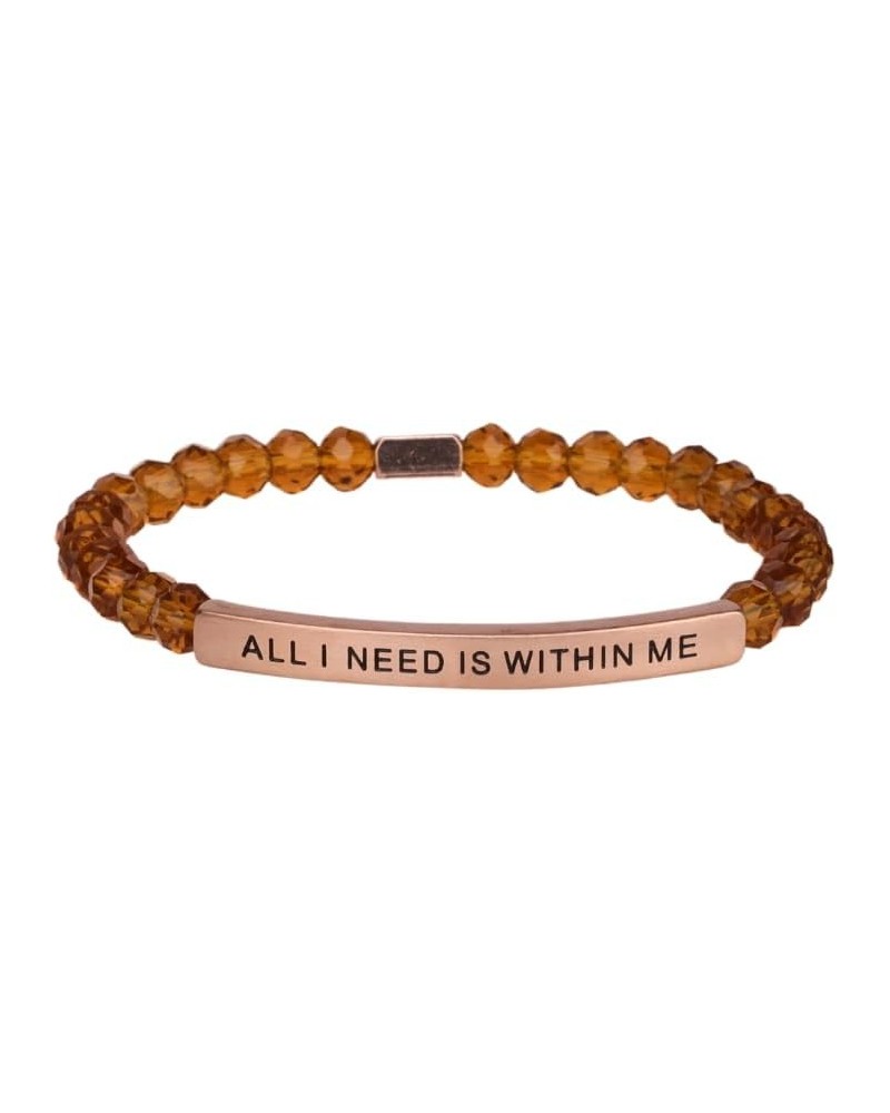 Hope Collection Unisex Stretchable Bracelets - (ALL I NEED IS WITHIN ME) Topaz Crystal $15.98 Bracelets