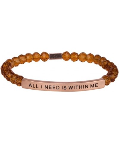 Hope Collection Unisex Stretchable Bracelets - (ALL I NEED IS WITHIN ME) Topaz Crystal $15.98 Bracelets