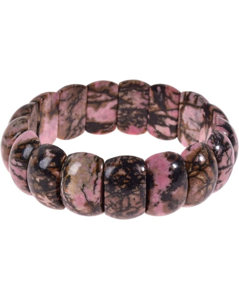 Tashidelek Natural Stone Bangle Bracelet Women Jewelry for Gift Rhodonite $12.00 Bracelets