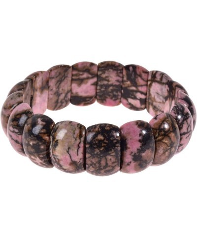 Tashidelek Natural Stone Bangle Bracelet Women Jewelry for Gift Rhodonite $12.00 Bracelets