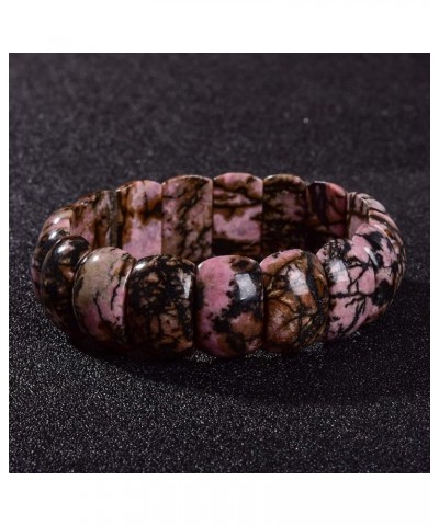 Tashidelek Natural Stone Bangle Bracelet Women Jewelry for Gift Rhodonite $12.00 Bracelets