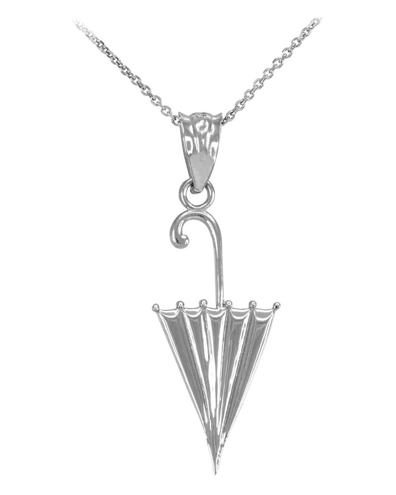 Fine 925 Sterling Silver Umbrella Pendant Necklace 16 Inches $16.80 Necklaces