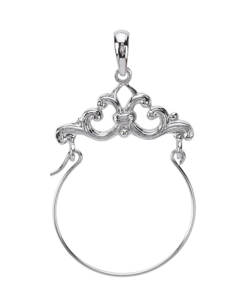 Charm Holder, Sterling Silver Scroll Framed Charm Holder for Keepsake Charms and Pendants $30.44 Pendants