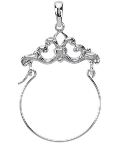 Charm Holder, Sterling Silver Scroll Framed Charm Holder for Keepsake Charms and Pendants $30.44 Pendants