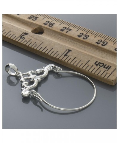 Charm Holder, Sterling Silver Scroll Framed Charm Holder for Keepsake Charms and Pendants $30.44 Pendants