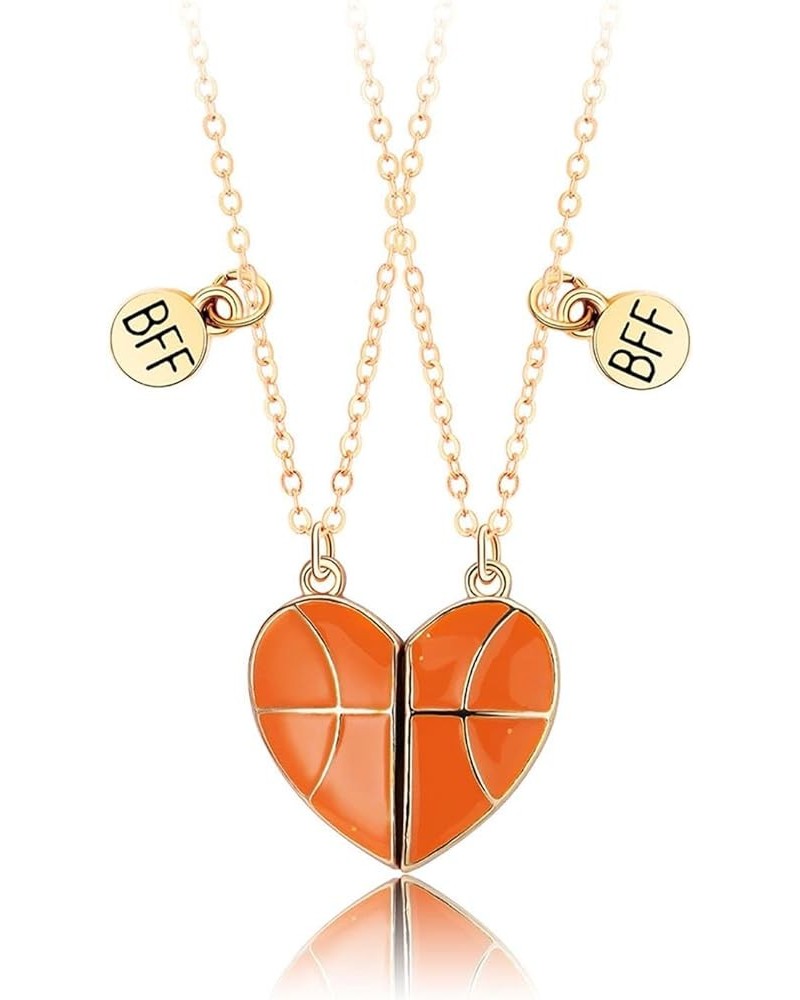 2Pcs Best Friends BFF Necklace 2 Matching Soccer Basketball Panda Pendant Necklace for Women Girl Jewelry Couples Lovers Birt...