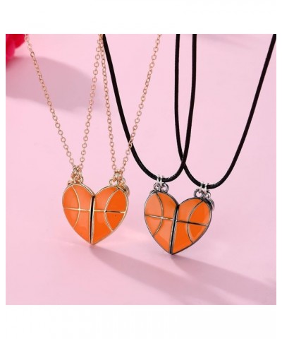 2Pcs Best Friends BFF Necklace 2 Matching Soccer Basketball Panda Pendant Necklace for Women Girl Jewelry Couples Lovers Birt...