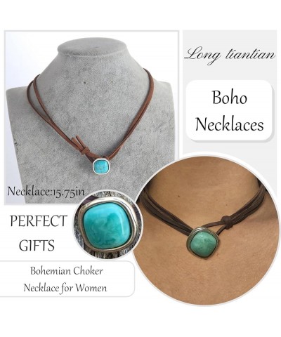 Boho Necklaces for Women Bohemian Choker Necklace for Women Layered Coin Necklace Jewelry Gifts for Girls B $7.53 Necklaces