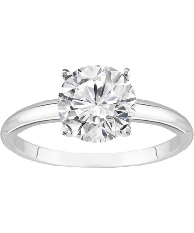 2 to 5 Carat Lab Grown 4 Prong Solitaire Round Cut IGI CERTIFIED Diamond Engagement Ring (E-F Color VS1-VS2 Clarity) 4 Platin...