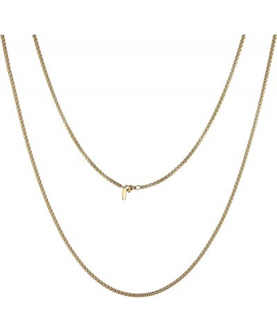 3.0mm Women Men Silver Stainless Steel Rolo Cable Wheat Chain Link Necklace 16-30 Inch Gold 26.0 Inches $6.23 Necklaces