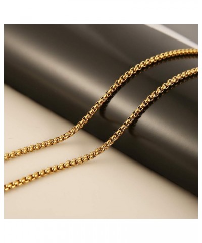 3.0mm Women Men Silver Stainless Steel Rolo Cable Wheat Chain Link Necklace 16-30 Inch Gold 26.0 Inches $6.23 Necklaces