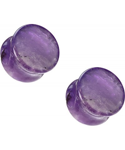 Amethyst Stone Double Flared Plugs, Sold as a Pair 19mm (3/4") $10.69 Body Jewelry