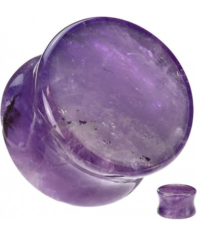 Amethyst Stone Double Flared Plugs, Sold as a Pair 19mm (3/4") $10.69 Body Jewelry