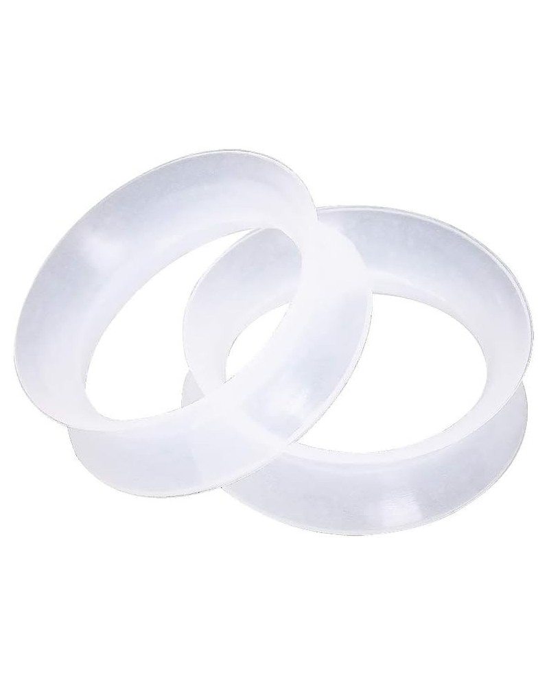 Clear Ultra Thin Double Flared Silicone Saddle Tunnel Plugs, Sold as a Pair 5mm (4GA) $7.78 Body Jewelry