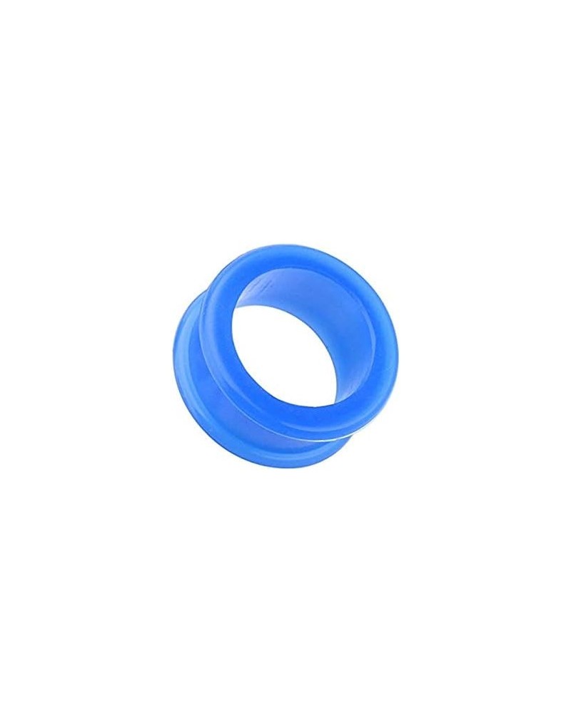 Flexible Silicone Double Flared Ear Gauge Tunnel Plug 7/16" (11mm), Blue $9.35 Body Jewelry