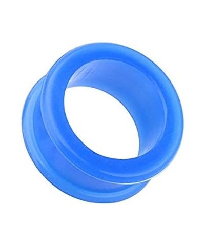 Flexible Silicone Double Flared Ear Gauge Tunnel Plug 7/16" (11mm), Blue $9.35 Body Jewelry