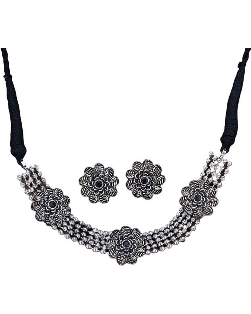 Oxidised Set Jewelry, Traditional Jewelry, Indo Western Necklace, South Indian Jewelry, Indian Jewelry, Ethnic Black $16.81 J...