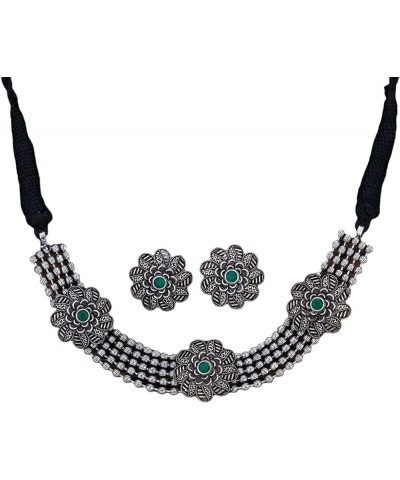 Oxidised Set Jewelry, Traditional Jewelry, Indo Western Necklace, South Indian Jewelry, Indian Jewelry, Ethnic Black $16.81 J...