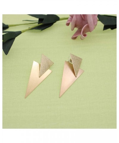 Geometric Triangle Earring Metal Simple Drop Dangle Earring Plating Gold Black Bohemian Dangling Costume Earring For Women Gi...