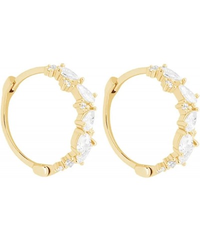 Diamond Huggies Small Mini Hoop Earrings for Women Sterling Silver ∙ 18K Gold Gift for Women 04/ Sprinkle Yellow Gold $15.18 ...