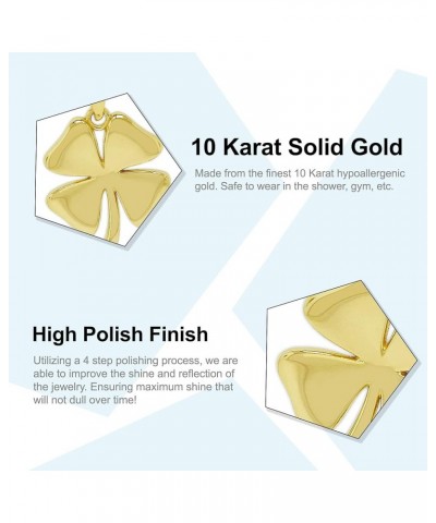 Gold Four Leaf Clover Charm - 10 Karat Solid Gold - Shamrock Pendant - Good Luck Charm Necklace - Irish Shamrock Style 1 $27....