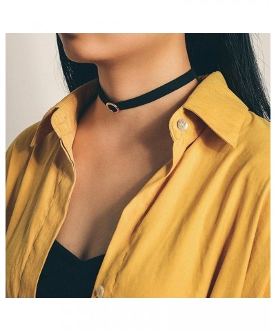 Black Velet Choker Necklace Vintage Collar Necklaces Halloween Chokers Simple Neck Chain for Women and Girls $7.53 Necklaces