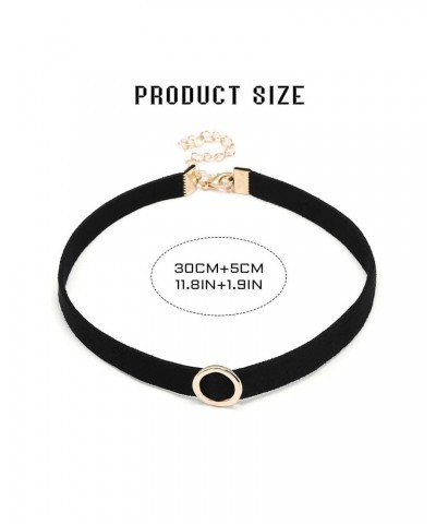 Black Velet Choker Necklace Vintage Collar Necklaces Halloween Chokers Simple Neck Chain for Women and Girls $7.53 Necklaces