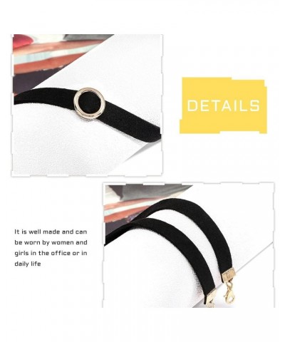 Black Velet Choker Necklace Vintage Collar Necklaces Halloween Chokers Simple Neck Chain for Women and Girls $7.53 Necklaces