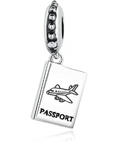 Airplane Charms 925 Sterling Silver Flight Beads Travel Charm for DIY Charms Bracelet (C) B $7.64 Bracelets