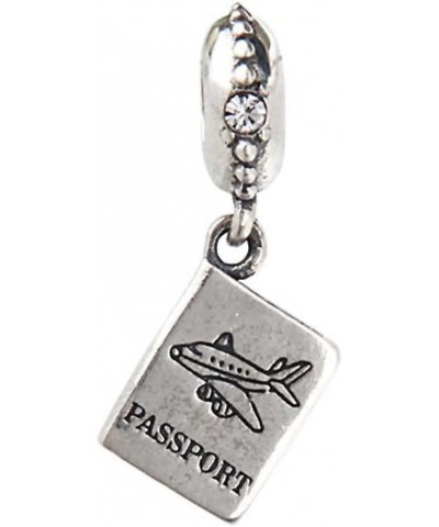 Airplane Charms 925 Sterling Silver Flight Beads Travel Charm for DIY Charms Bracelet (C) B $7.64 Bracelets