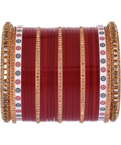 Indian Bridal Bangle Set Bollywood CZ Crystal Traditional Bridal Red Bangle Bracelet Jewelry Style 7 (Set of 54 Pcs) 2-8 $12....