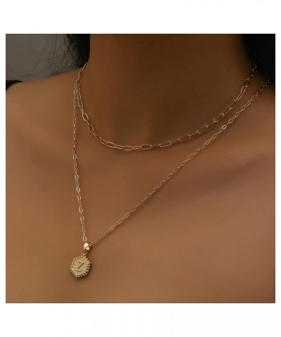 14K Solid Gold Necklaces for Women, Dainty Gold Tiny A-Z Pendant Choker Necklaces Trendy Cute Personalized Monogram Initial N...