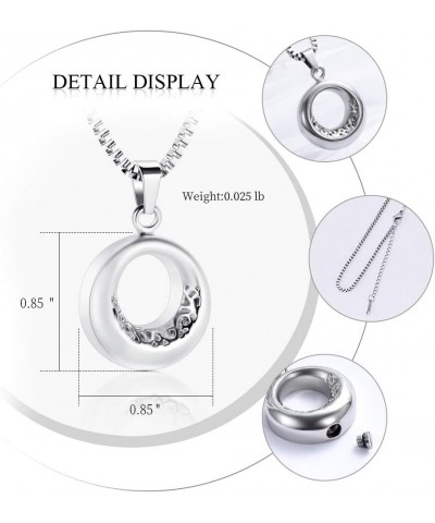 Circle of Life Urn Necklace for Ashes Stainless Steel Eternity Keepsake Memorial Cremation Jewelry for Ashes Pendant Locket S...