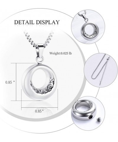 Circle of Life Urn Necklace for Ashes Stainless Steel Eternity Keepsake Memorial Cremation Jewelry for Ashes Pendant Locket S...