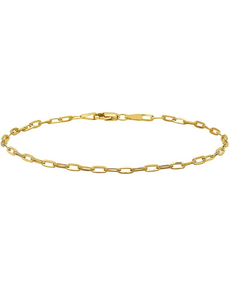 14K Gold 2MM Paperclip Bracelet- 7 $50.40 Bracelets