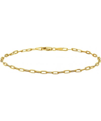 14K Gold 2MM Paperclip Bracelet- 7 $50.40 Bracelets