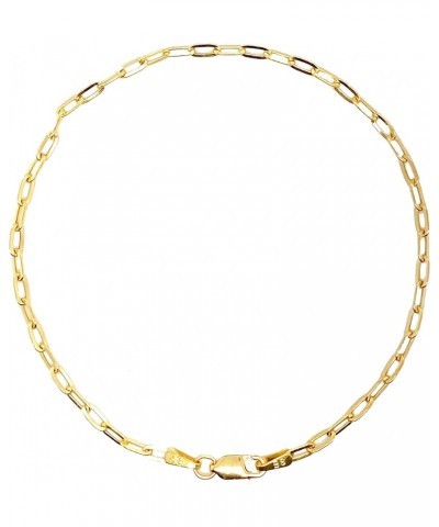 14K Gold 2MM Paperclip Bracelet- 7 $50.40 Bracelets