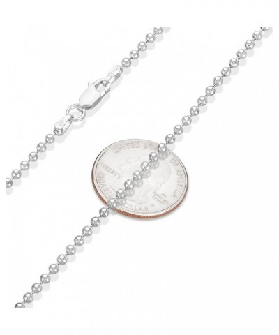 1mm-5mm Solid .925 Sterling Silver Ball Military Chain Necklace or Bracelet 24.0 Inches 2mm Necklace $30.60 Necklaces