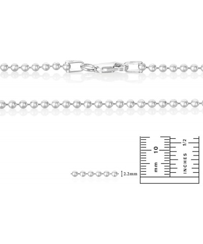 1mm-5mm Solid .925 Sterling Silver Ball Military Chain Necklace or Bracelet 24.0 Inches 2mm Necklace $30.60 Necklaces