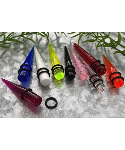 PAIR of Acrylic Expansion Tapers Ear Expander Plugs Gauges 14g thru 1" available! Green - 6g (4mm) $10.41 Body Jewelry