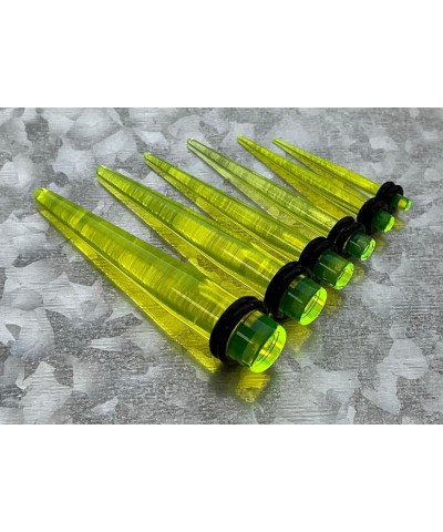 PAIR of Acrylic Expansion Tapers Ear Expander Plugs Gauges 14g thru 1" available! Green - 6g (4mm) $10.41 Body Jewelry