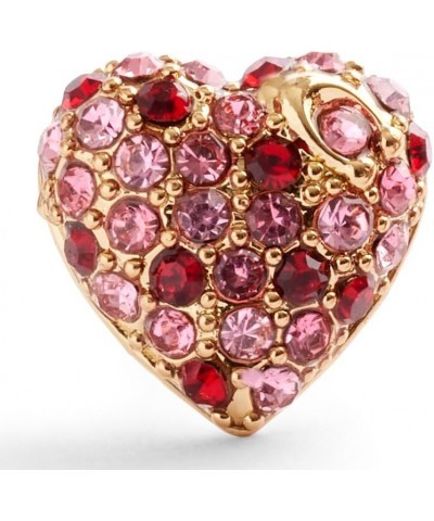 COACH Womens Pavé Heart Stud Earrings $36.00 Earrings