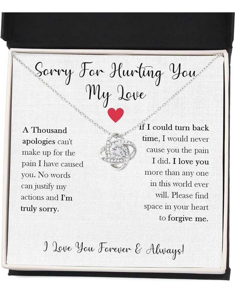 I'm Sorry Gifts For Her, Sorry Gift, Apology Card, Apology Necklace, Forgive Me Jewelry, Sorry Partner Stainless Sterling Sil...