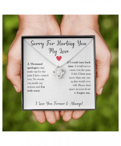 I'm Sorry Gifts For Her, Sorry Gift, Apology Card, Apology Necklace, Forgive Me Jewelry, Sorry Partner Stainless Sterling Sil...