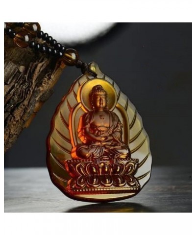 Crystal Orgone Godness Glazed Amulet,White Tara Manjushri Buddha Crystal Pendant Buddha Amulet Gemstones Necklace(Amitabha,Ch...