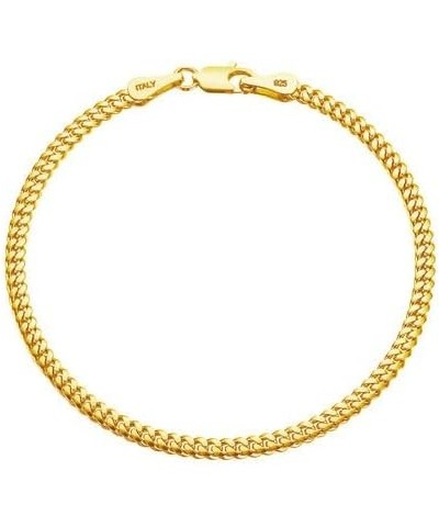 925 Sterling Silver Cuban Link Chain Bracelet 5/8mm Silver Bracelet for Men Women Silver Bracelet 6.5-9 Inches Gold 3mm 9 $19...