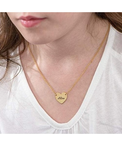 MYKA - Personalized Heart Shape Necklace with Engraved Name for Woman, Her, Mom, Girlfriend – Inscribed Pendant Custom Name J...