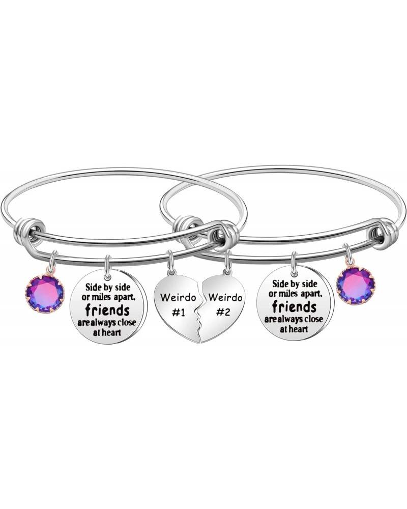 Friendship Gifts for Women Best Friend Matching Heart Friends Bracelet Bangle for BFF Sister Bestie Graduation Gifts Friends ...