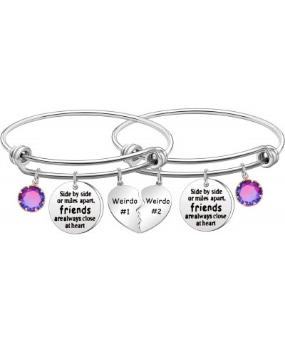 Friendship Gifts for Women Best Friend Matching Heart Friends Bracelet Bangle for BFF Sister Bestie Graduation Gifts Friends ...